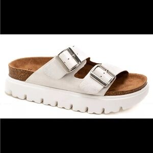 Hey girl by Corkey’s White Double Buckle Sandals